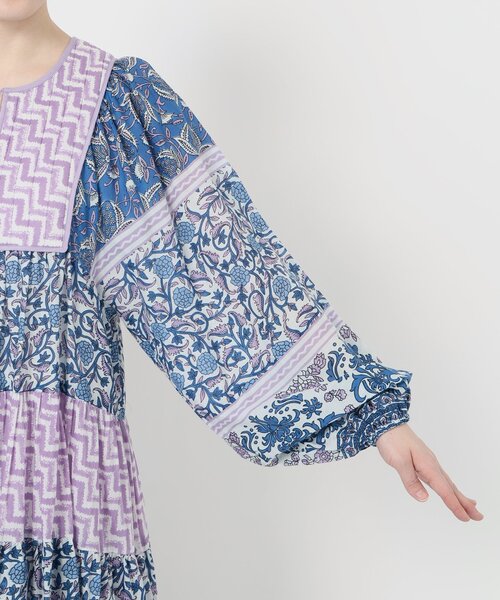 SLOBE IENA ワンピース インドパネルティアードワンピース