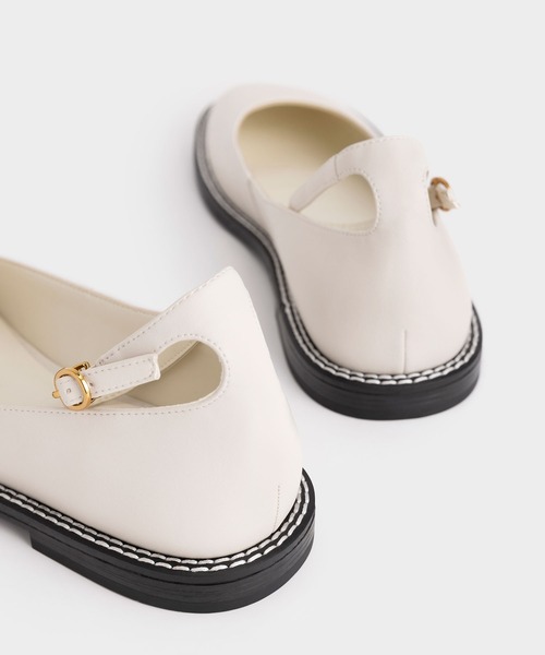 「CHARLES & KEITH」 バレエシューズ 23.5cm ブラック系その他2 レディース
