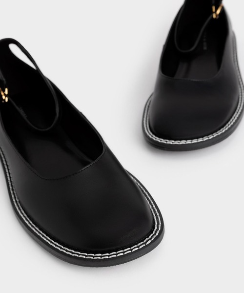 「CHARLES & KEITH」 バレエシューズ 23.5cm ブラック系その他2 レディース