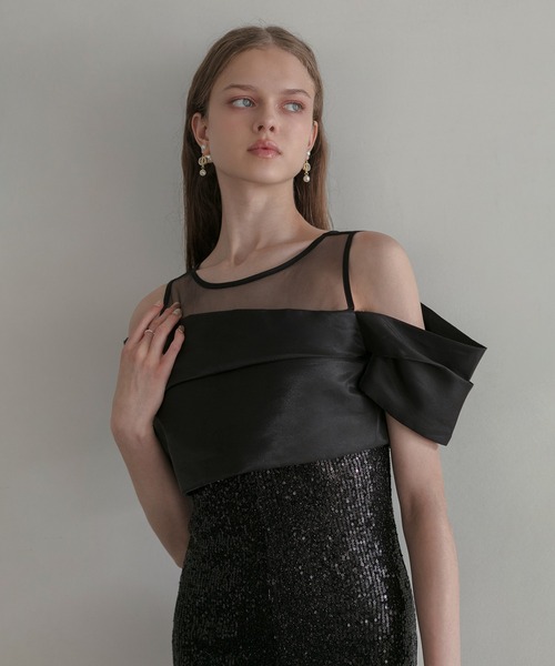 Leja（レジャ） ドレス 「LEJA LUXE」シースルーアシンメトリー