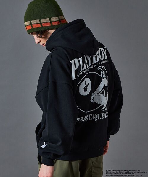 PLAYBOY 「PLAYBOY」 ジップアップパーカー「SEQUENZコラボ