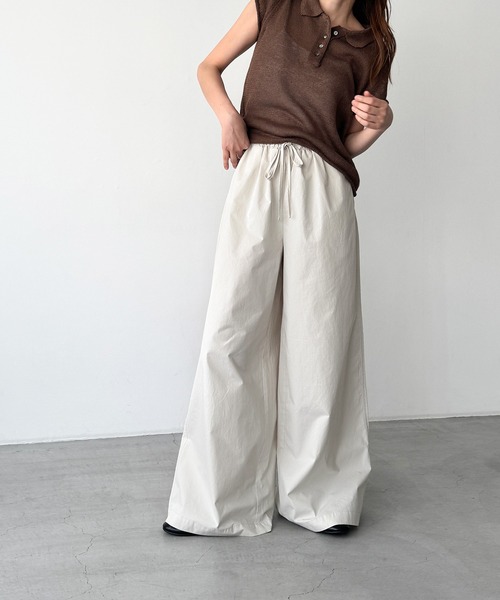 CANAL JEAN パンツ El mar バイオコットンワイドイージーパンツ
