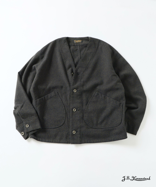 J.S Homestead ジップブルゾン 短丈 ウール 和紙 Wジップ J.S JOURNAL