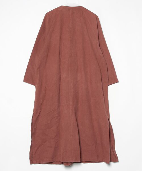 「nitca」 ノーカラーコート FREE ブラウン レディース_画像2