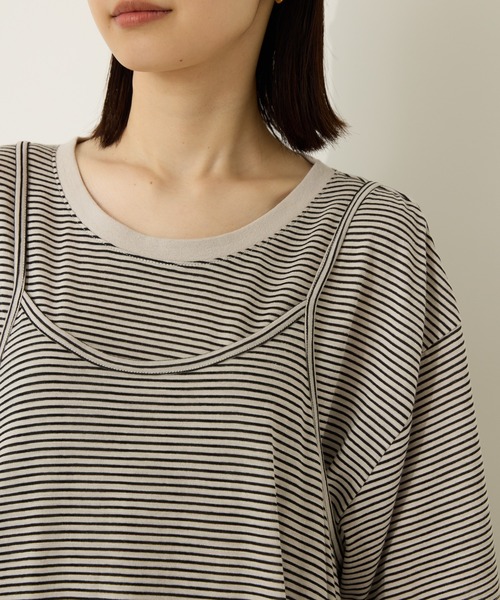 AMERICAN HOLIC ワンピース 「2点セット」レイヤードボーダーT