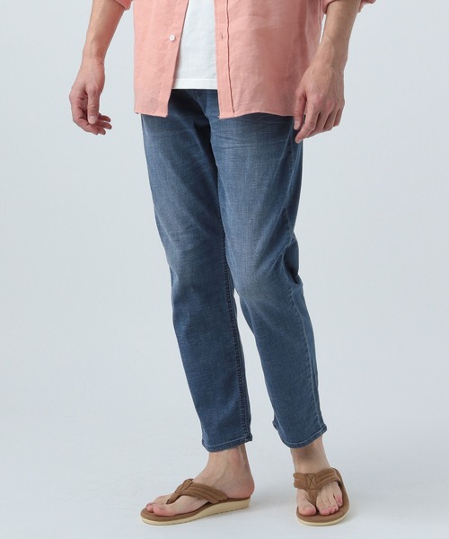 「BAYFLOW」 加工デニムパンツ LARGE ダークブルー メンズ
