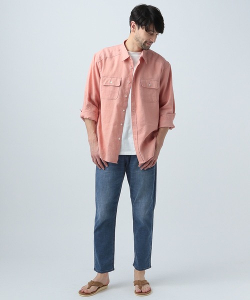 「BAYFLOW」 加工デニムパンツ LARGE ダークブルー メンズ