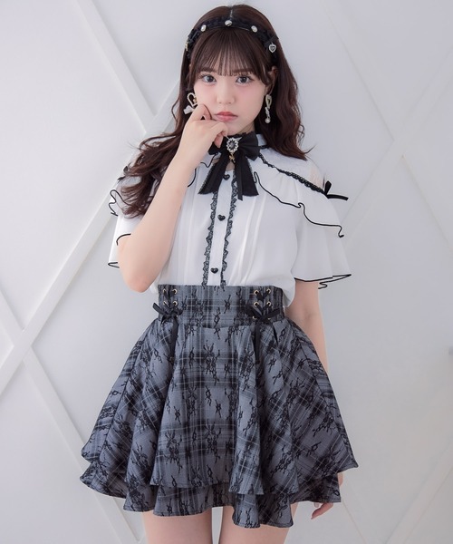 ROJITA スカート レースボンディングダブルフレアスカパン