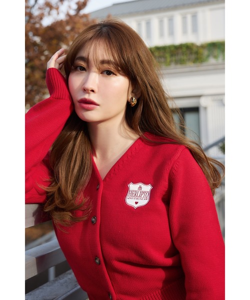 Her lip to 「Her to」 ニットカーディガン FREE ネイビー レディース