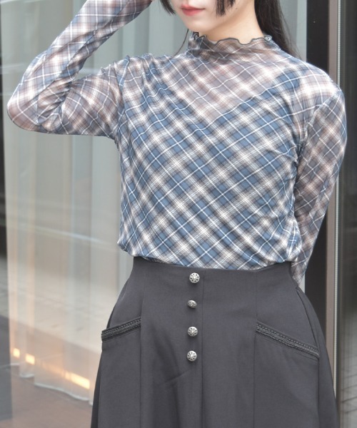 あちゃ様確認用 axes femme（アクシーズ ファム） tシャツ チェック柄シアートップス