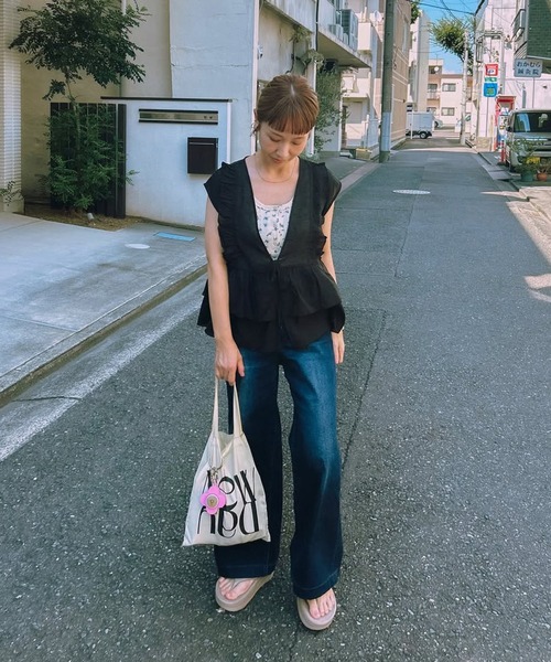 「meilmada」 半袖カットソー MEDIUM オフホワイト レディース_画像5