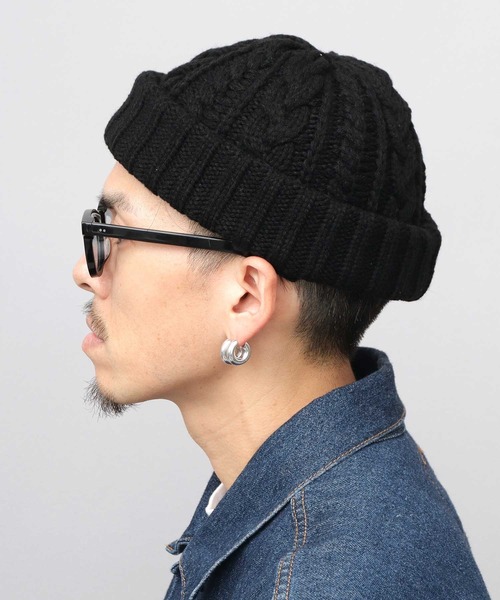 Mr.COVER ニット帽 ニットキャップ 日本製 ウール混アクリル 編み替え