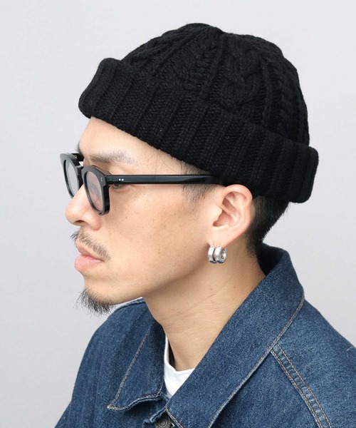 Mr.COVER ニット帽 ニットキャップ 日本製 ウール混アクリル 編み替え