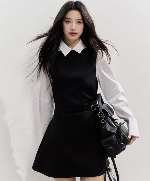 ワンピース レイヤードライク プレッピーワンピース SP25f015