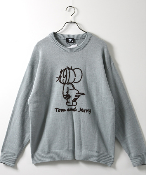 セーター ニット 「neos」TOM＆JERRY トムとジェリー ルーズシルエット 