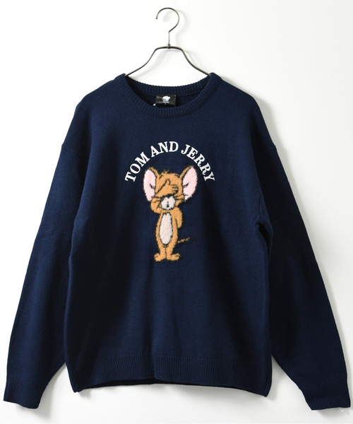 セーター ニット 「neos」TOM＆JERRY トムとジェリー ルーズシルエット