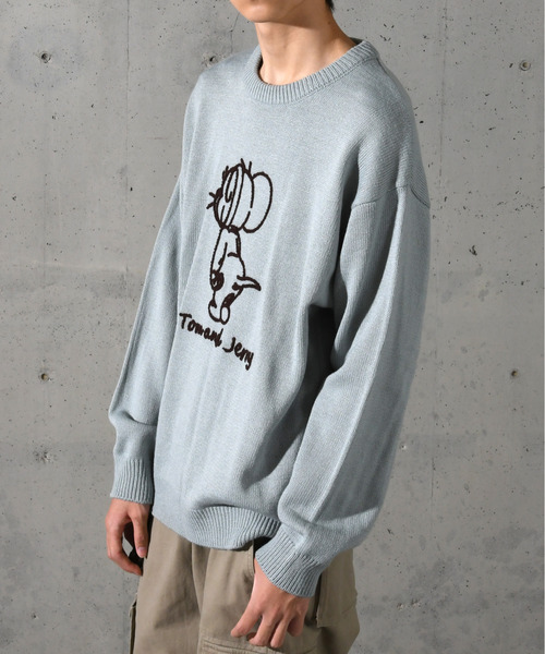 セーター ニット 「neos」TOM＆JERRY トムとジェリー ルーズシルエット