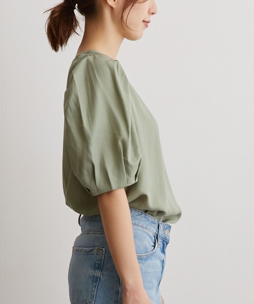 「OWLSPALE」 半袖ブラウス FREE カーキ レディース_画像6