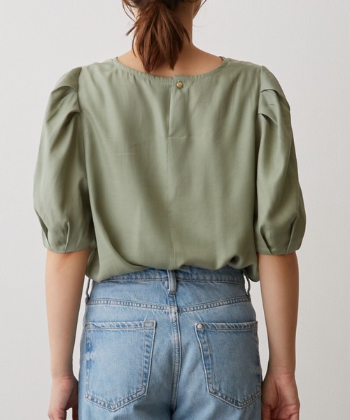 「OWLSPALE」 半袖ブラウス FREE カーキ レディース_画像7