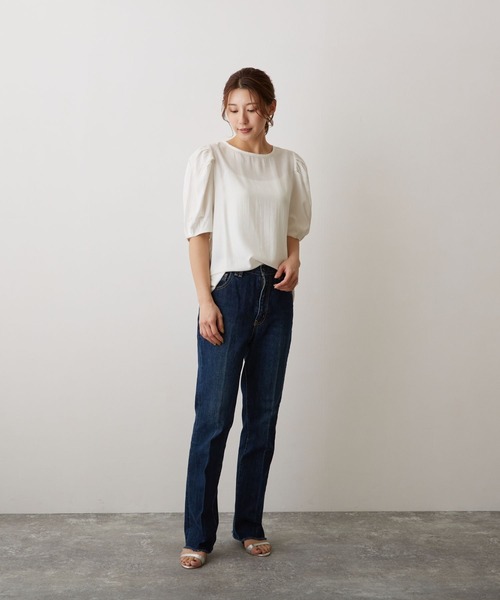 「OWLSPALE」 半袖ブラウス FREE カーキ レディース_画像8