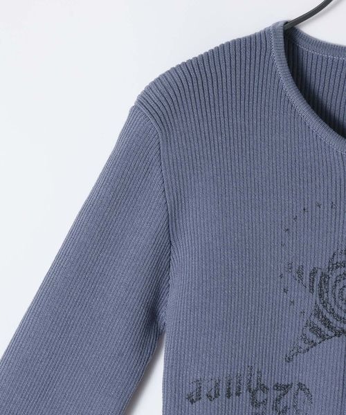 JEANASIS（ジーナシス） カーディガン 「25quee」プリントZIP