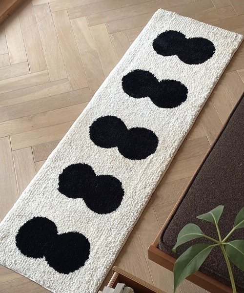 Mort Y3589 y3762 絨毯2枚 ラグ ラグマット Modern twindot bedside rug mat : ZOZOTOWN Yahoo!店