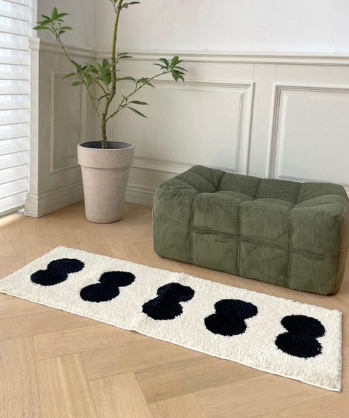 ラグ ラグマット Modern twindot bedside rug mat : ZOZOTOWN Yahoo!店