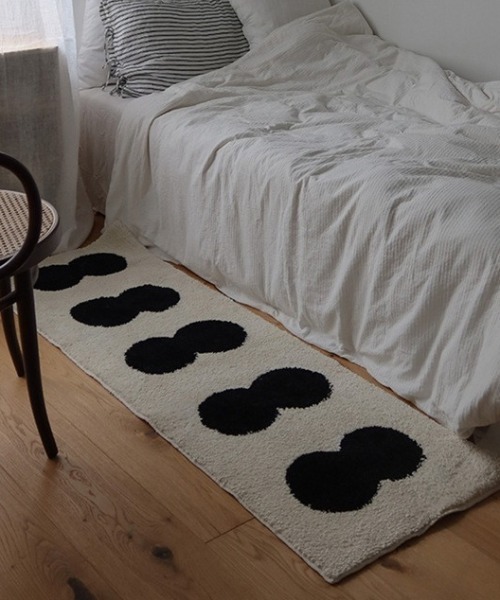 ラグ ラグマット Modern twindot bedside rug mat : ZOZOTOWN Yahoo!店