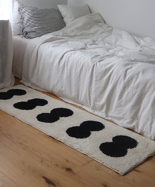 ラグ ラグマット Modern twindot bedside rug mat : ZOZOTOWN Yahoo!店