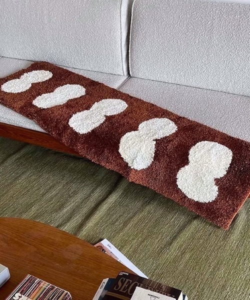 ラグ ラグマット Modern twindot bedside rug mat : ZOZOTOWN Yahoo!店