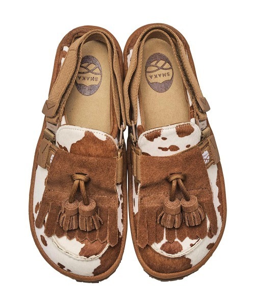 24㎝ BEAUTIFUL SHOES MULE ミュール 茶 ブラウン SHAKA｜キルトタッセル ミュール サンダル MOC MULE TASSEL COWHAIR