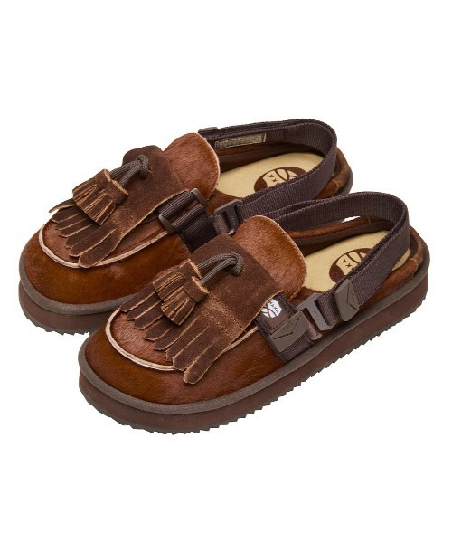 SHAKA（シャカ） サンダル MOC MULE TASSEL COWHAIR レディース