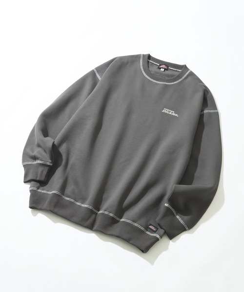 Munsingwear 中綿トレーナー グレー/黒 L 裏起毛 スニードジャック Dickies（ディッキーズ） トレーナー スウェット 「GENUINE DICKIES