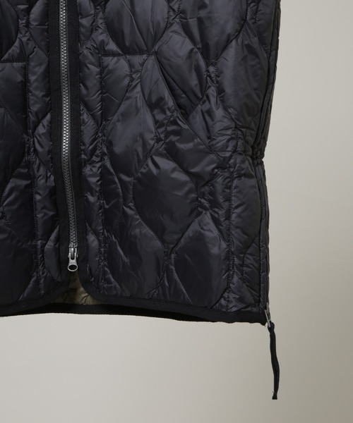 NANO universe ダウンベスト ベスト TAION/MILITARY V NECK W-ZIP DOWN