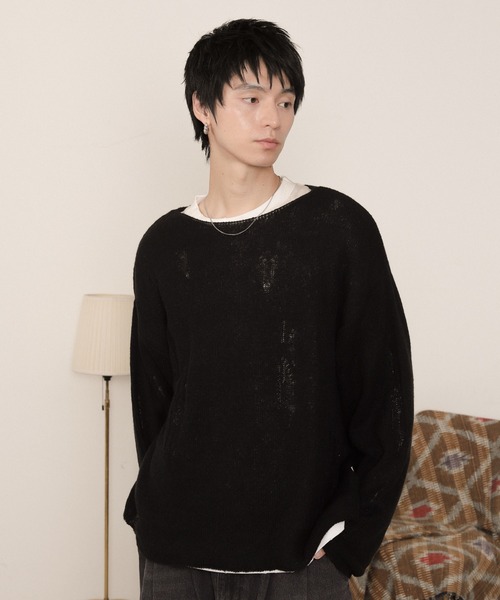 LUCY（ルーシー） セーター ニット LUCY/ダブルガーゼダメージプル