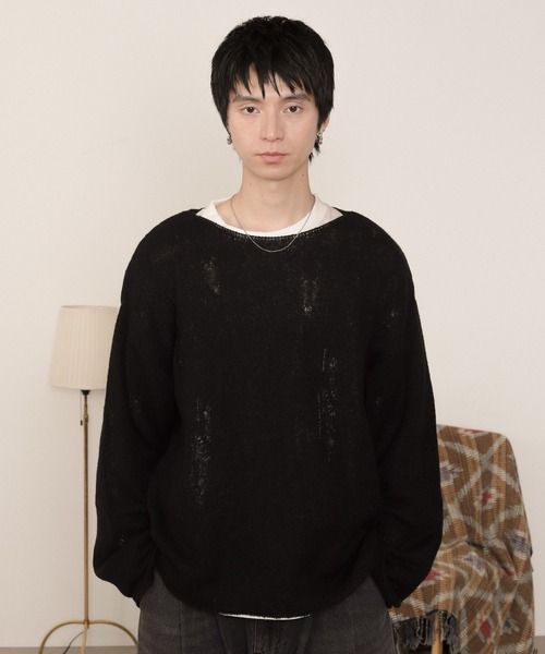 LUCY（ルーシー） セーター ニット LUCY/ダブルガーゼダメージプル