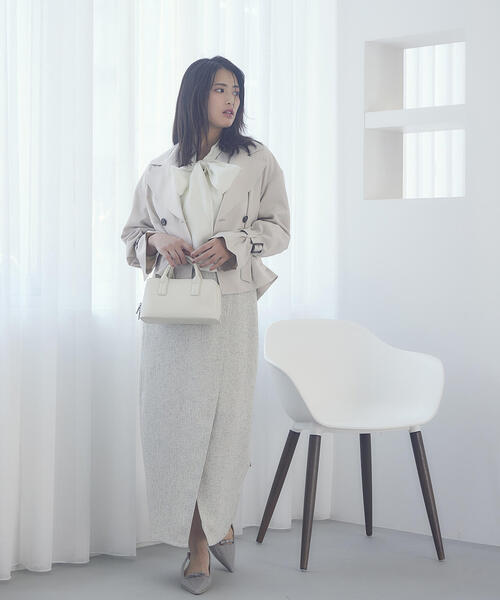 「PROPORTION BODY DRESSING」 7分袖ブラウス MEDIUM ブルー レディース_画像9
