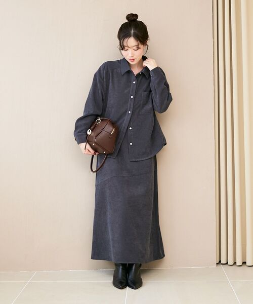 le.coeur blanc（ルクールブラン） スカート コーデュロイフレア