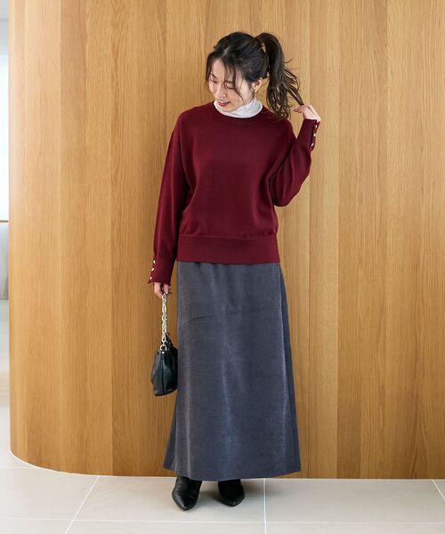 le.coeur blanc（ルクールブラン） スカート コーデュロイフレア