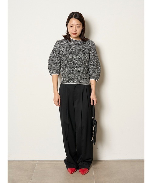 MIESROHE（ミースロエ） 半袖ニット ONE SIZE ベージュ レディース