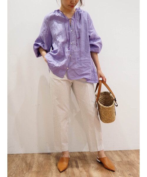 「COOMB」 長袖ブラウス FREE ホワイト レディース_画像7