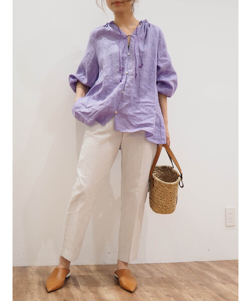 「COOMB」 長袖ブラウス FREE ホワイト レディース_画像9