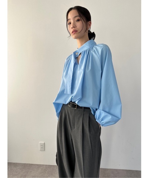 「DRWCYS」 長袖ブラウス FREE サックスブルー レディース_画像3