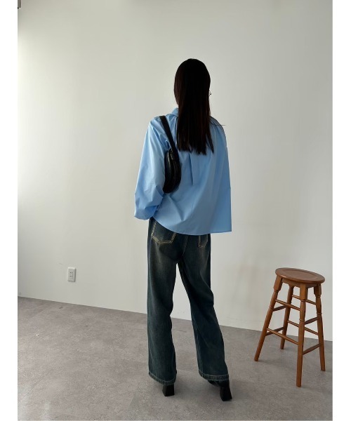 「DRWCYS」 長袖ブラウス FREE サックスブルー レディース_画像8