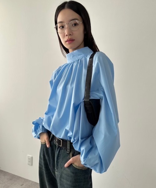 「DRWCYS」 長袖ブラウス FREE サックスブルー レディース_画像9