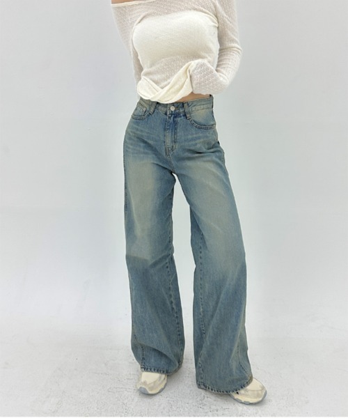 「by muni:r」 デニムパンツ SMALL ブルー レディース_画像2