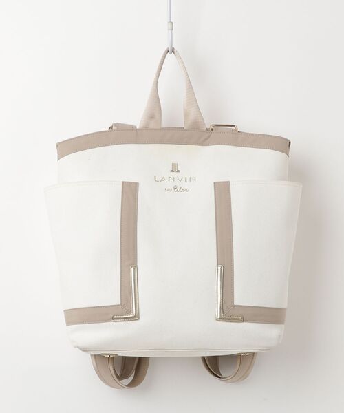 LANVIN en Bleu 「LANVIN Bleu」 ワンポイント2WAYバッグ - ホワイト