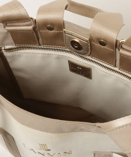 「LANVIN en Bleu」 ワンポイント2WAYバッグ - ホワイト レディース_画像4