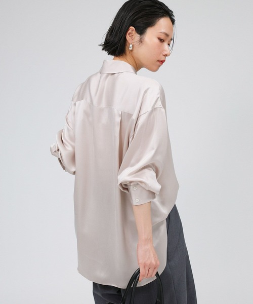 「BABYLONE」 長袖シャツ フリー ダークブラウン レディース_画像2