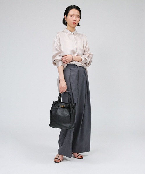 「BABYLONE」 長袖シャツ フリー ダークブラウン レディース_画像3